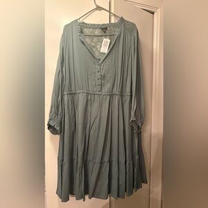 Torrid Lace Detail Dress in Soft Green NWT